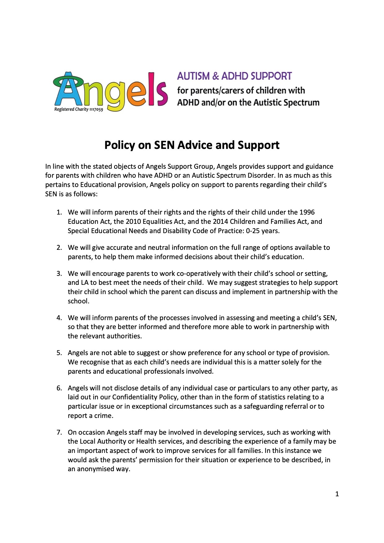 SEN Advice and Support Policy